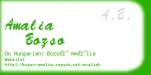 amalia bozso business card